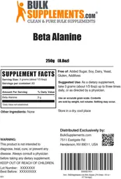 Label for Beta Alanine