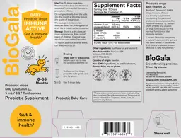 Label for Baby Protectis Drops Immune Active