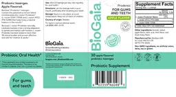 Label for Prodentis Apple Flavor