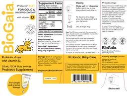 Label for Protectis Baby Drops with Vitamin D