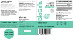 Label for Prodentis Mint Flavor