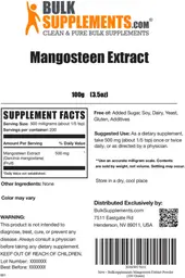Label for Mangosteen Extract