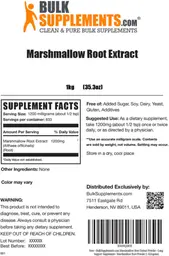 Label for Marshmallow Root Extract