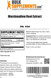 Label for Marshmallow Root Extract