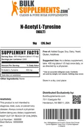 Label for N-Acetyl L-Tyrosine (NALT)