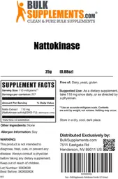 Label for Nattokinase