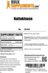 Label for Nattokinase