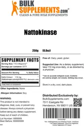 Label for Nattokinase