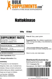 Label for Nattokinase