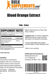 Label for Blood Orange Extract