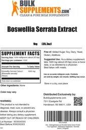 Label for Boswellia Serrata Extract