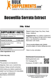 Label for Boswellia serrata Extract