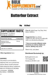 Label for Butterbur Extract