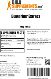 Label for Butterbur Extract