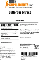 Label for Butterbur Extract