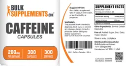 Label for Caffeine 200 mg