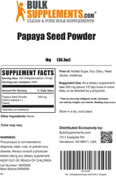 Label for Papaya Seed Powder