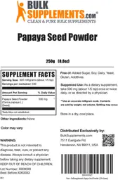 Label for Papaya Seed Powder