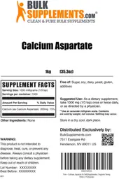 Label for Calcium Aspartate