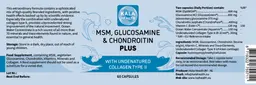 Label for MSM, Glucosamine & Chondroitin Plus