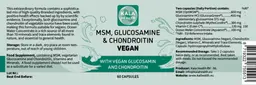 Label for MSM, Glucosamine & Chondroitin Vegan