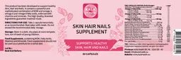 Label for Skin Hair Nails Supplement