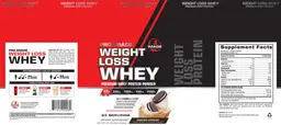 Label for Pro Grade Weight Loss Whey Cookies N' Creme
