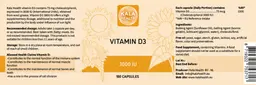 Label for Vitamin D3 3000 IU