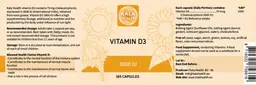 Label for Vitamin D3 3000 IU