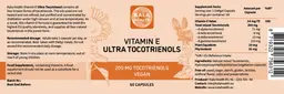Label for Vitamin E Ultra Tocotrienols