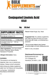Label for Conjugated Linoleic Acid (CLA)