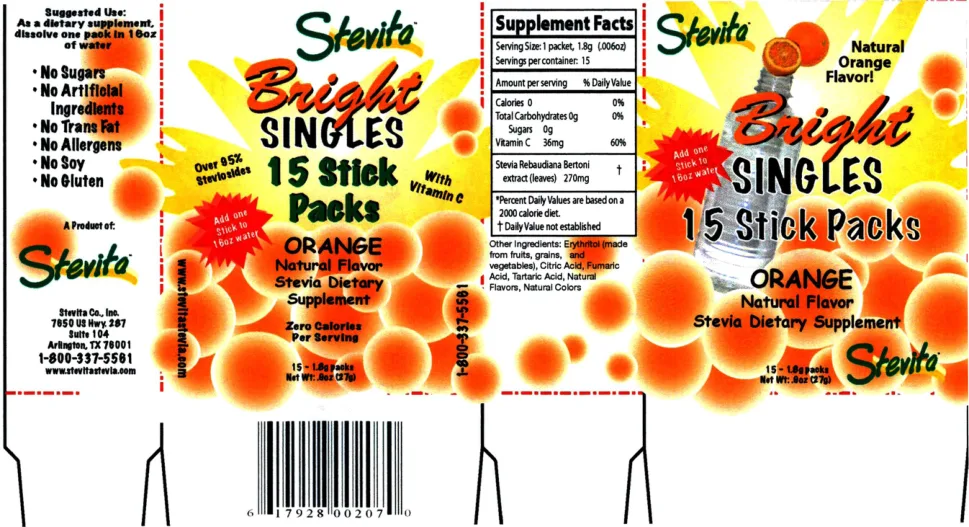 Label for Bright Singles Orange