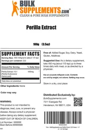 Label for Perilla Extract