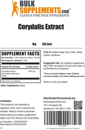 Label for Corydalis Extract