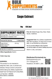 Label for Sage Extract