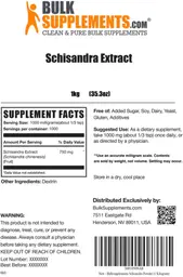 Label for Schisandra Extract