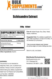 Label for Schisandra Extract