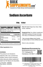 Label for Sodium Ascorbate