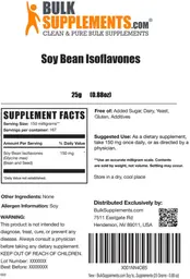 Label for Soy Bean Isoflavones
