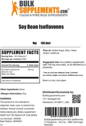 Label for Soy Bean Isoflavones