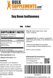 Label for Soy Bean Isoflavones