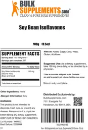 Label for Soy Bean Isoflavones