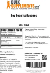 Label for Soy Bean Isoflavones