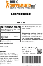 Label for Spearmint Extract