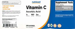 Label for Vitamin C 1 g Unflavored