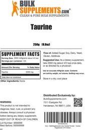 Label for Taurine