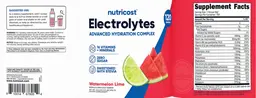 Label for Electrolytes Advanced Hydration Complex Powder Watermelon Lime