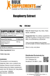 Label for Raspberry Extract