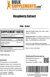 Label for Raspberry Extract