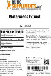 Label for Watercress Extract